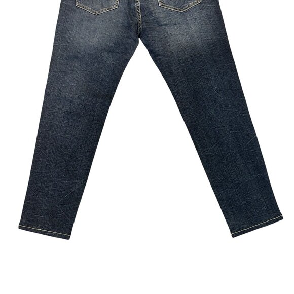 Rock & Roll Cowgirl Boyfriend Skinny Jeans Womens 29 28 Arizona Patches Bull - Picture 6 of 7